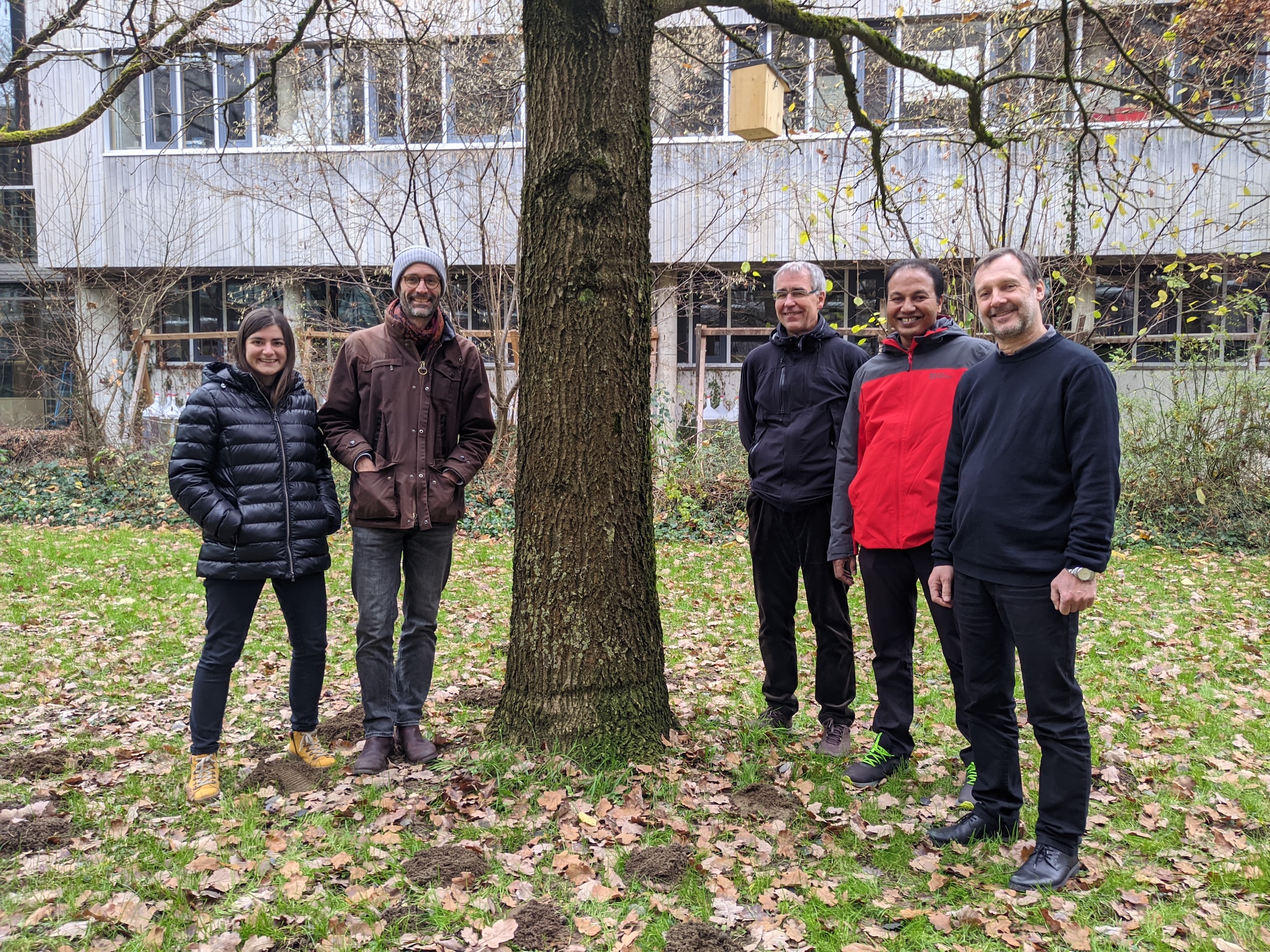 from right to left: Thomas Rötzer, Muhammad Rahman, Stephan Pauleit, Knut Wimberger, Gloria Corradini