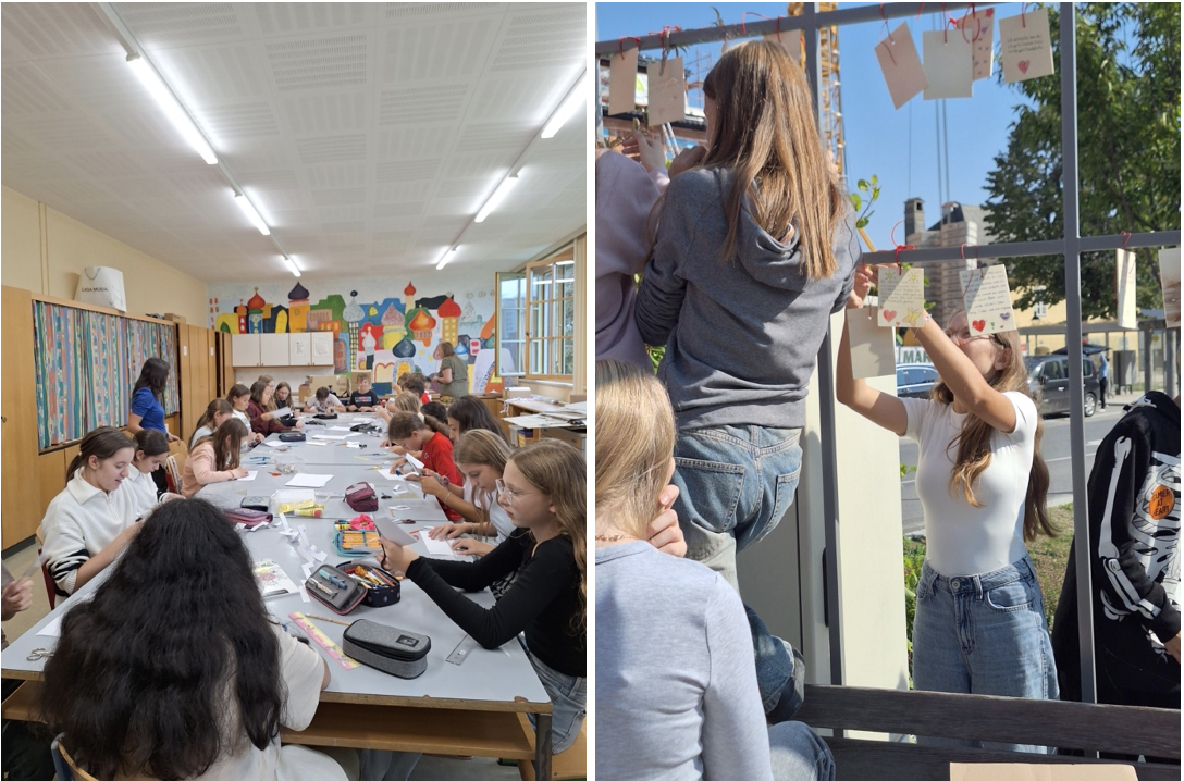 Pupils prepare the decorations and decorate the main square